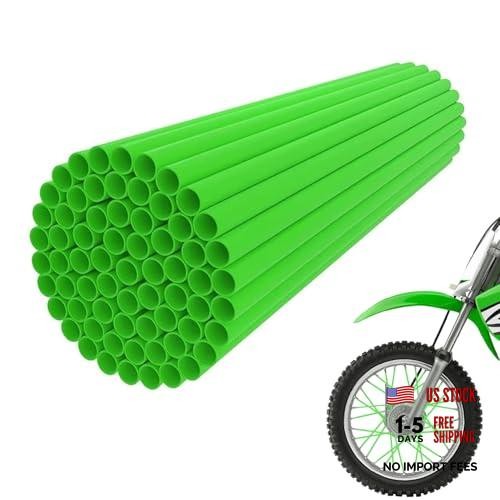 Bike Spoke Covers,Universal 72Pcs Spoke Skins Wheel Wraps for 8″-21″ Green