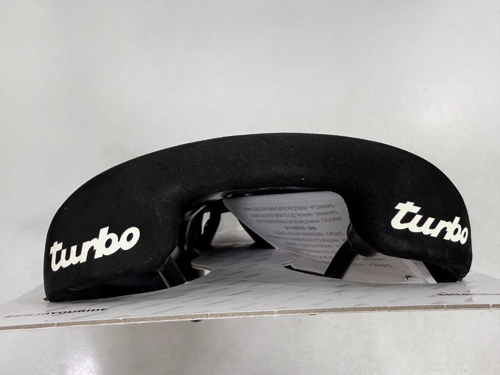 Selle Italia Turbo 1980 Nubuk Leather FeC Alloy Rail Saddle (Black) 146 x 275mm