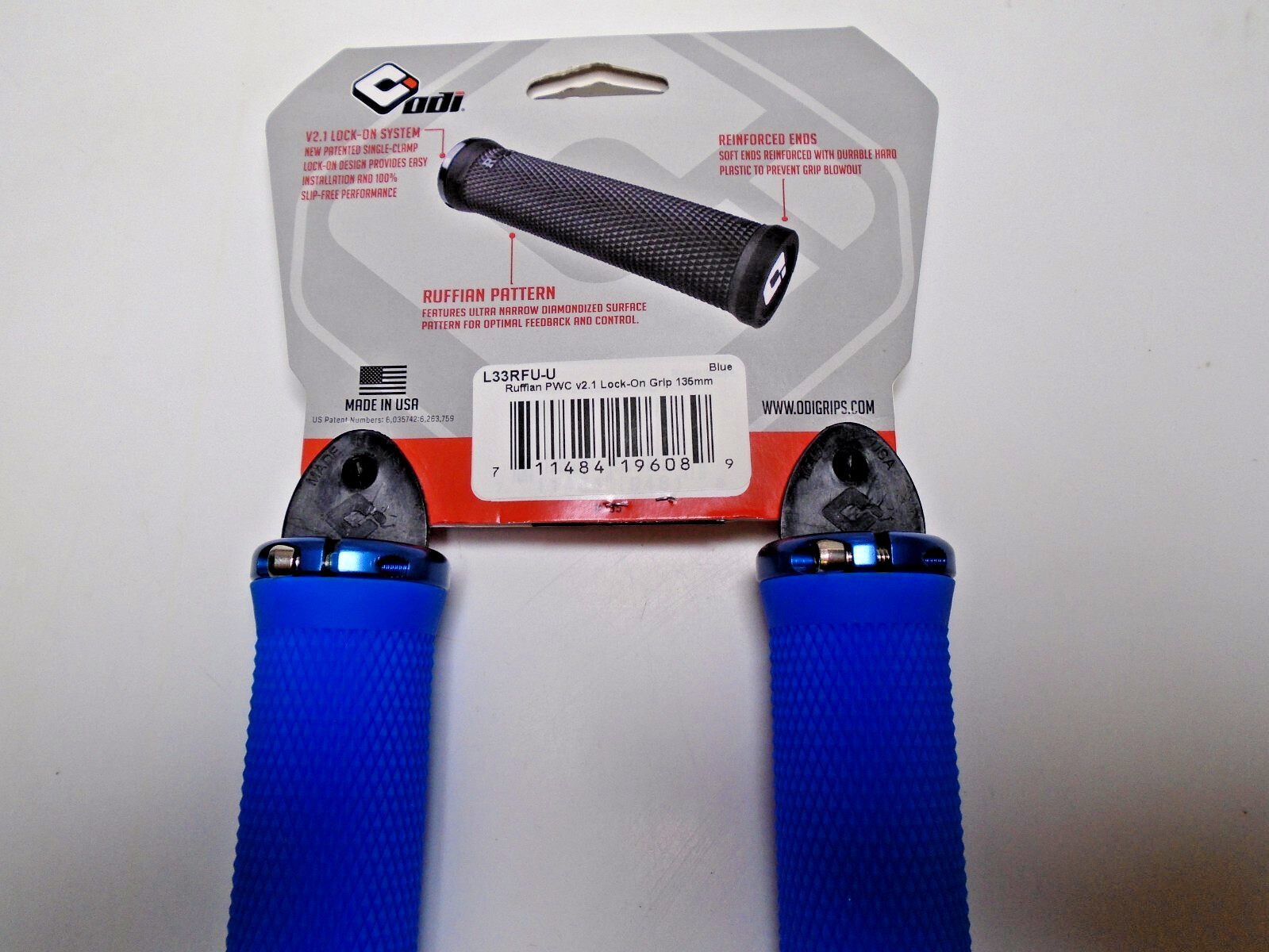 ODI Ruffian V2.1 Blue Lock on Grips atv pwc Jet-Ski Sea-Doo Wave-runner-Blaster