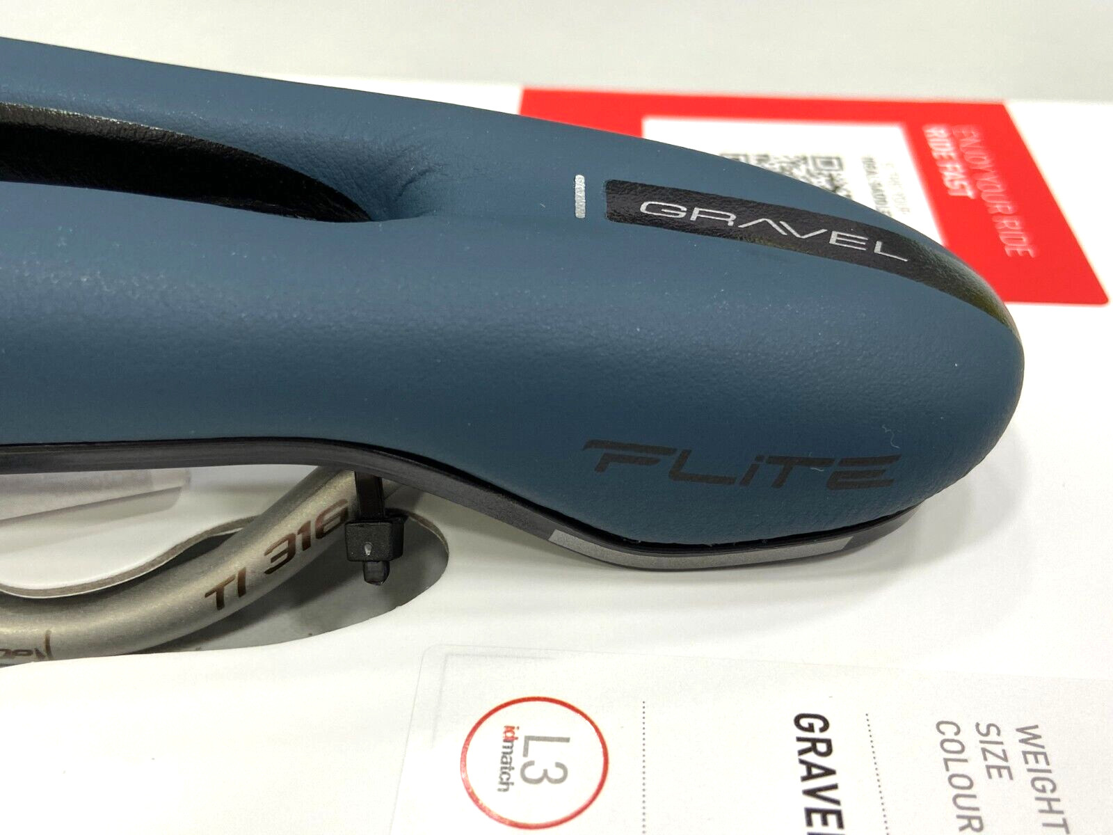 Selle Italia Flite Boost Gravel Ti316 Superflow L3(145x250mm) Saddle Blue Granit
