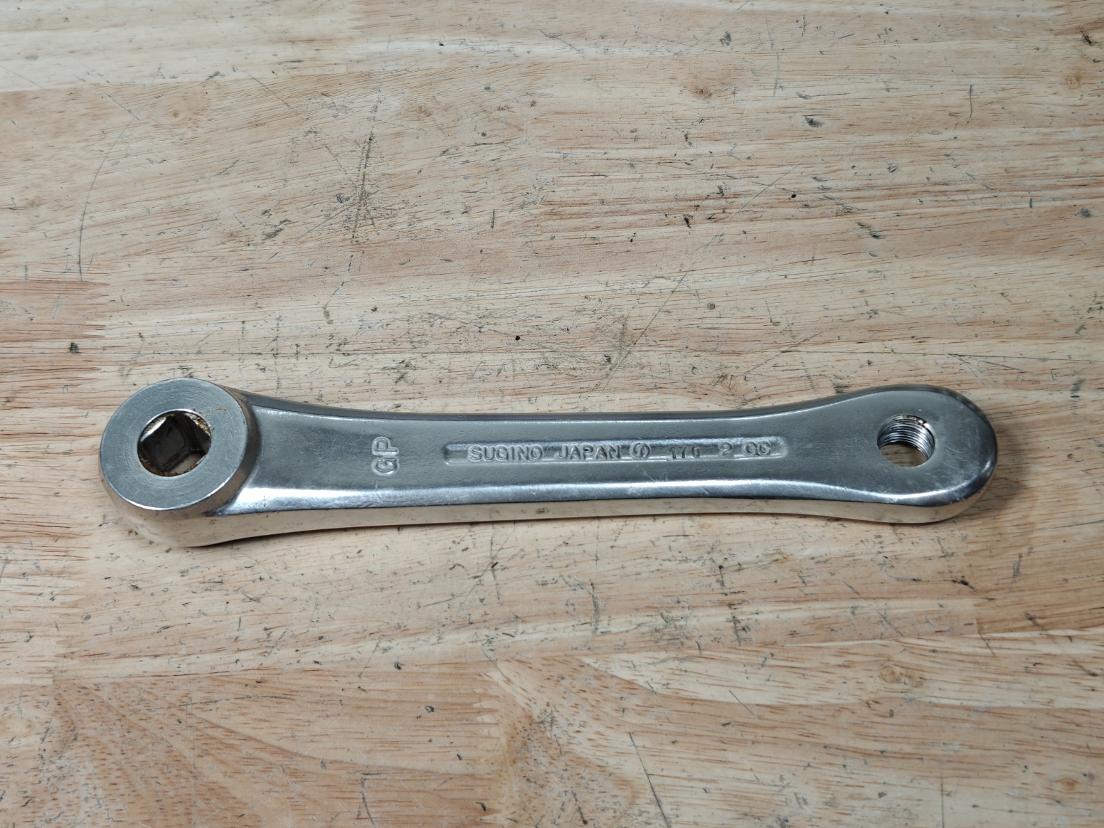 Vintage Sugino GLP Crankset JIS Taper 170mm 52/42 tooth chainrings