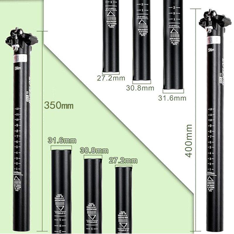 BUCKLOS/TOSEEK Seatpost 27.2/28.6/30/30.8/31.6/33mm Carbon/Alloy Bike Seat Tube