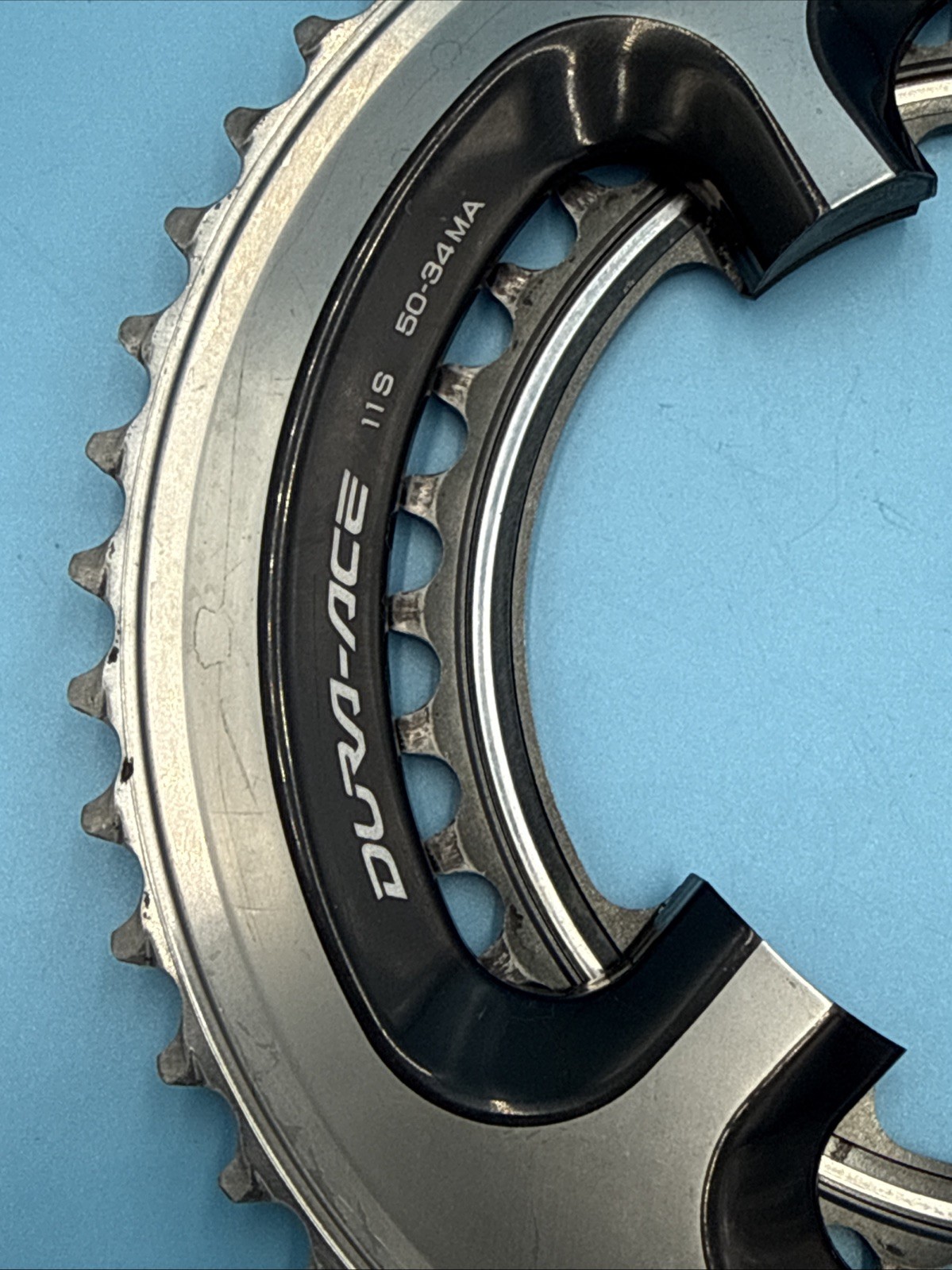 Shimano DURA-ACE FC-9000 2×11-speed 50/34t Crank Chainrings GOOD USED!