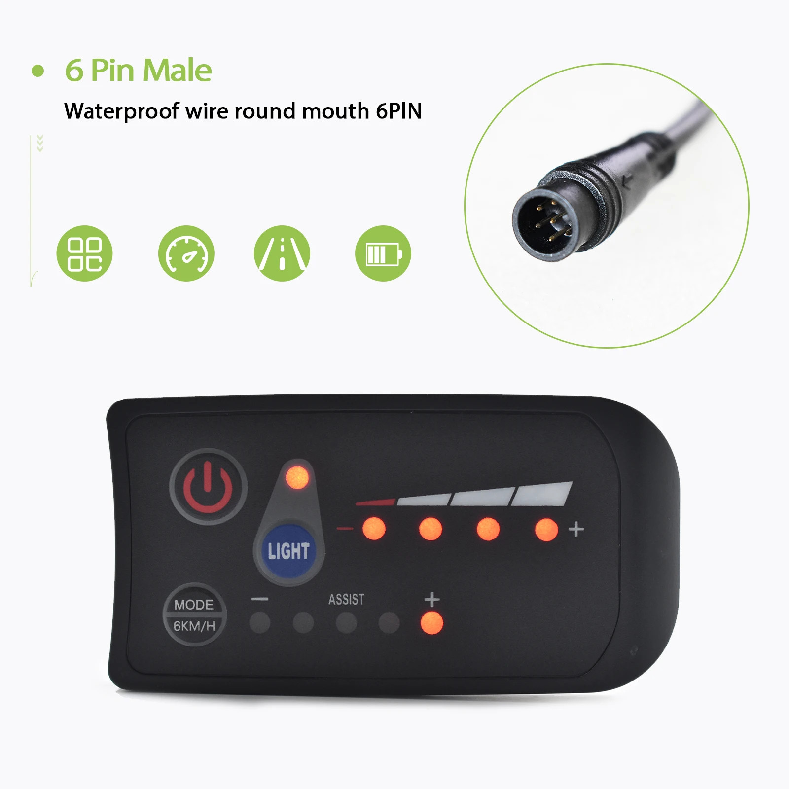 36V Electric Bike Computer Ebike Wired Odometer Speedometer Waterproof Stopwatch