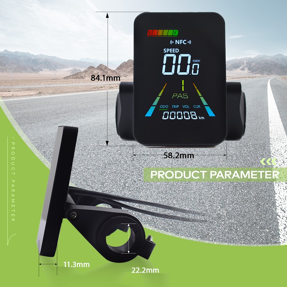F3【UART2】Turn On The NFC EBike LCD Display Bicycle Speedometer Computer