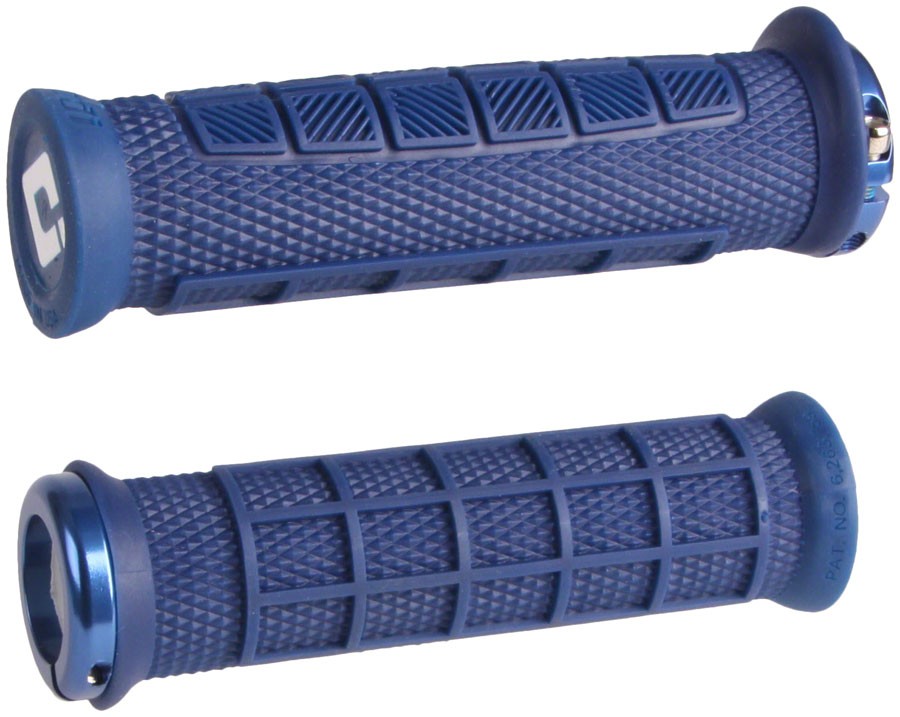 ODI Elite Pro V2.1 Grips – Blue, Lock-On