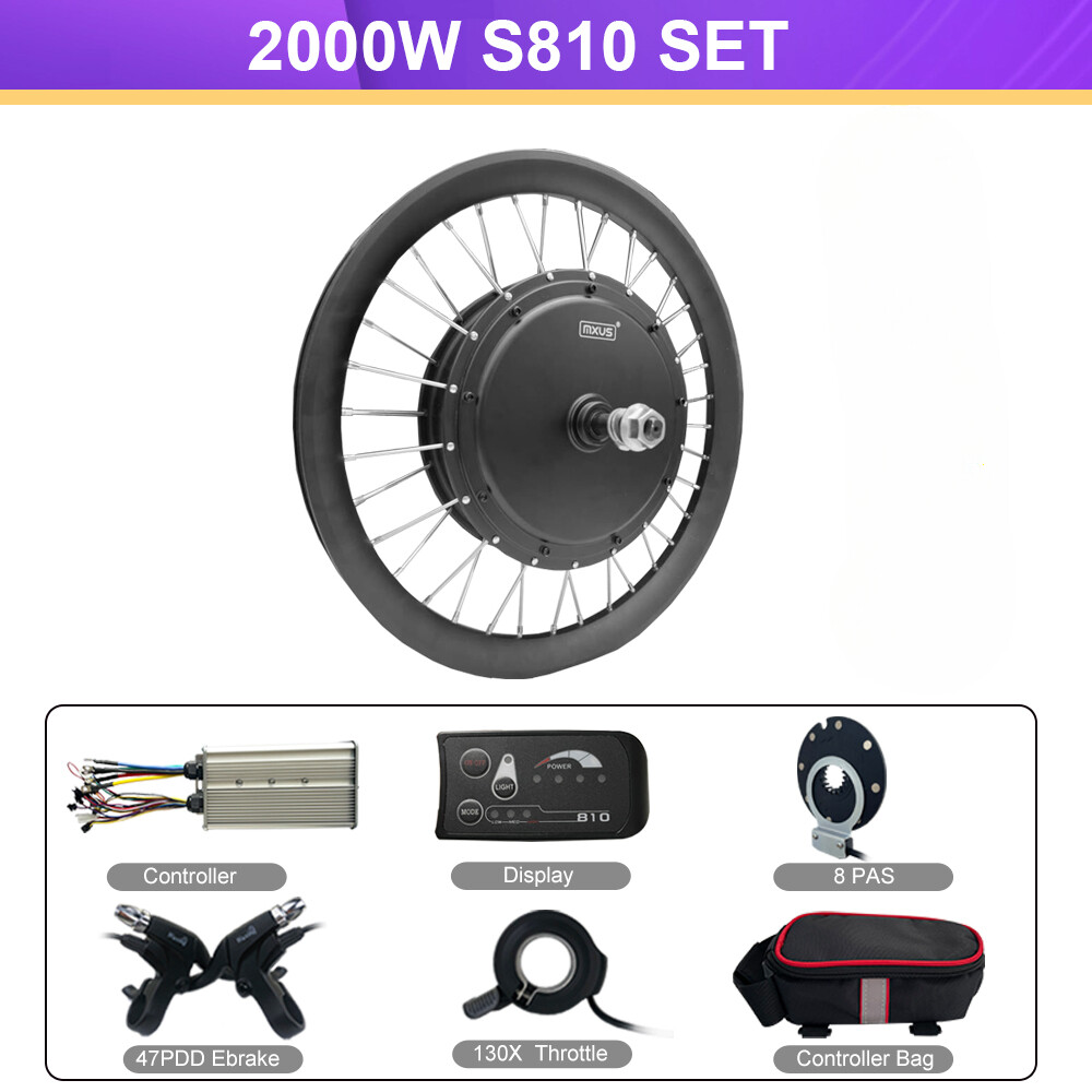 48V 2000W Mountain E-bike Gearless Brushelss Rear Motor 20-29Inch 700C 3.0 Tire
