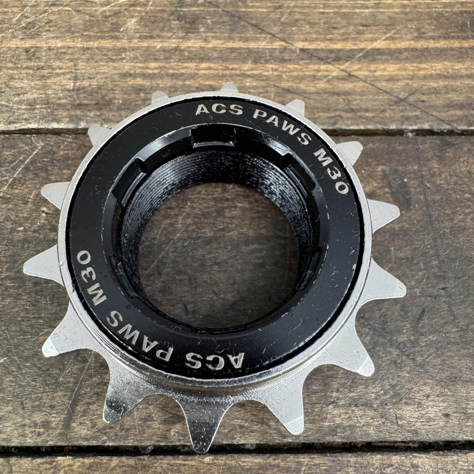 ACS PAWS M30 Single Speed Freewheel 14T 3/32 Silver BMX Threaded Metric M30x1