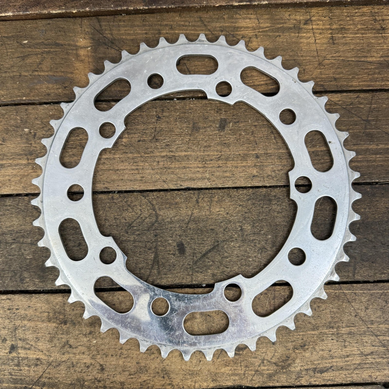 Vintage 48T Chainring 144 130 BCD 5-Arm Silver Aluminum Road Bike