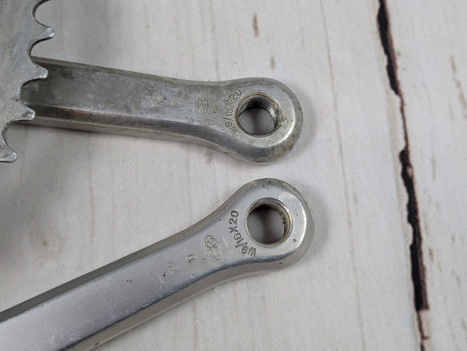 Vintage SR Sakae Raleigh RG Double Crankset 52/42t 170mm Alloy 9/16 1979