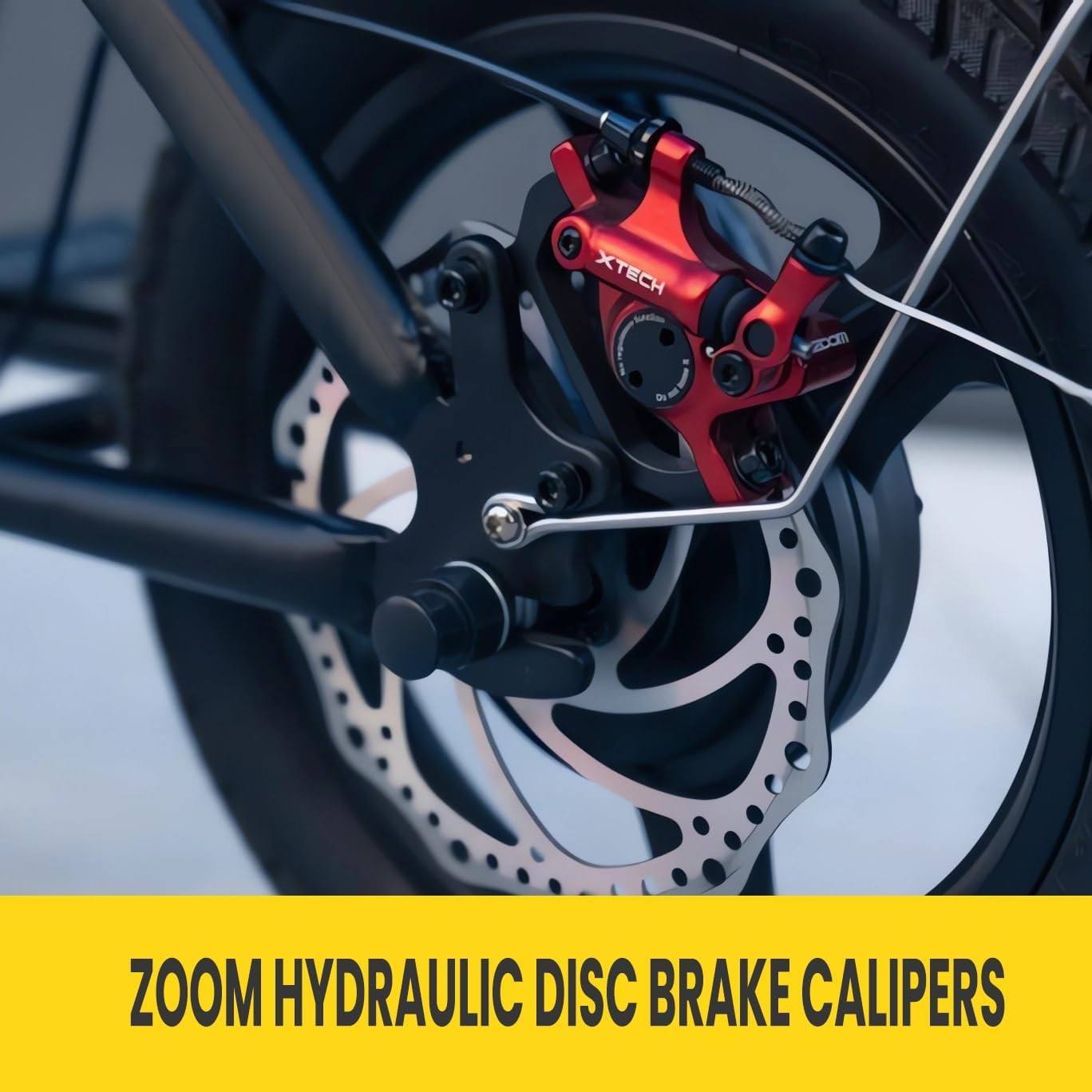 Zoom HB-100 Hydraulic Disc Brake Calipers for MTB Road E-Bike–Compatible Replace