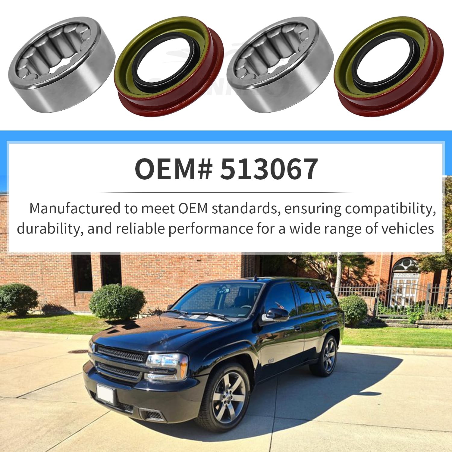 2pcs Rear Left and Right Axle Wheel Bearing and Seal Kit for Blazer Silverado