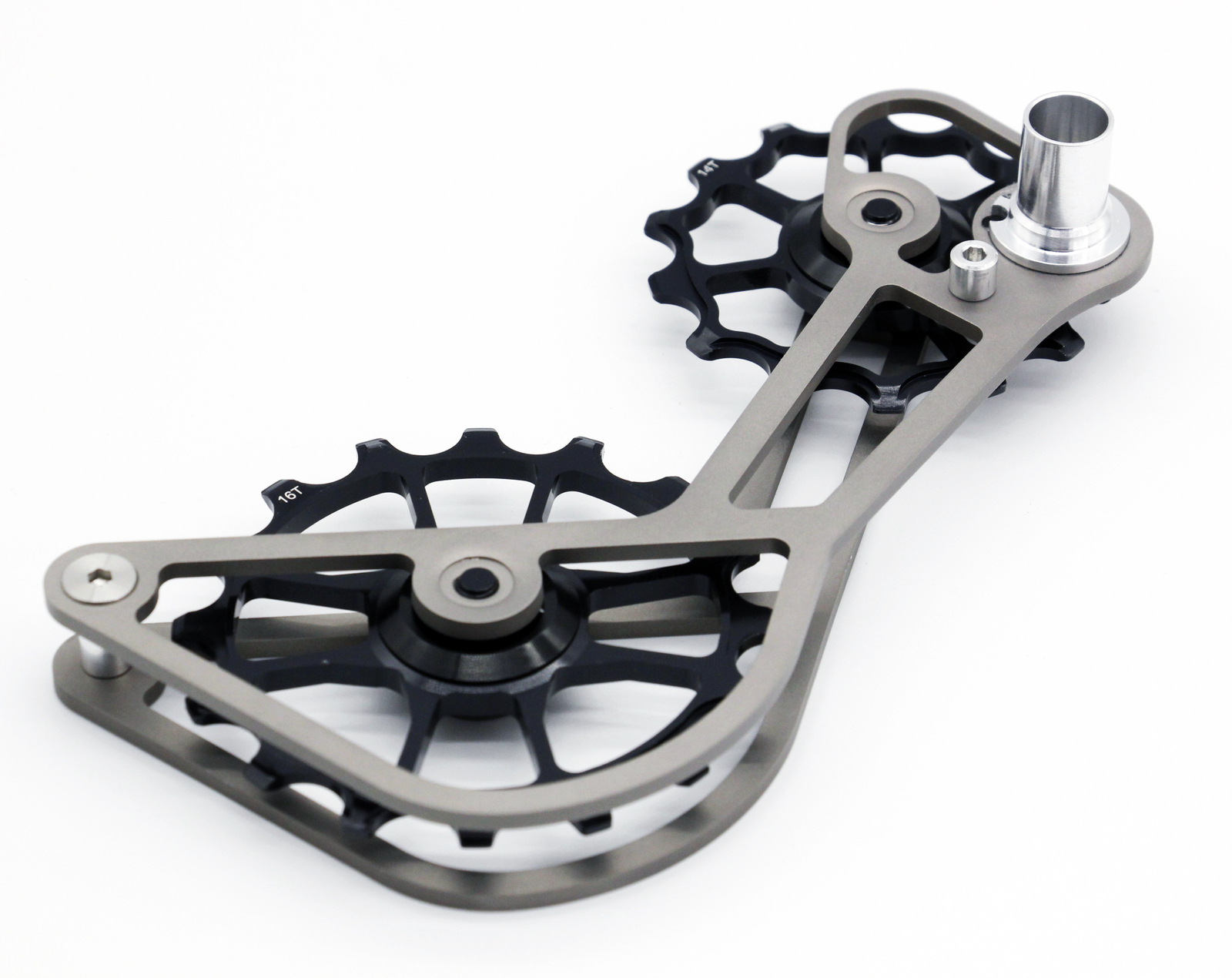 SwishTi Cycle Oversized Pulley Titanium Cage for Shimano 6800/7800/9000 Black