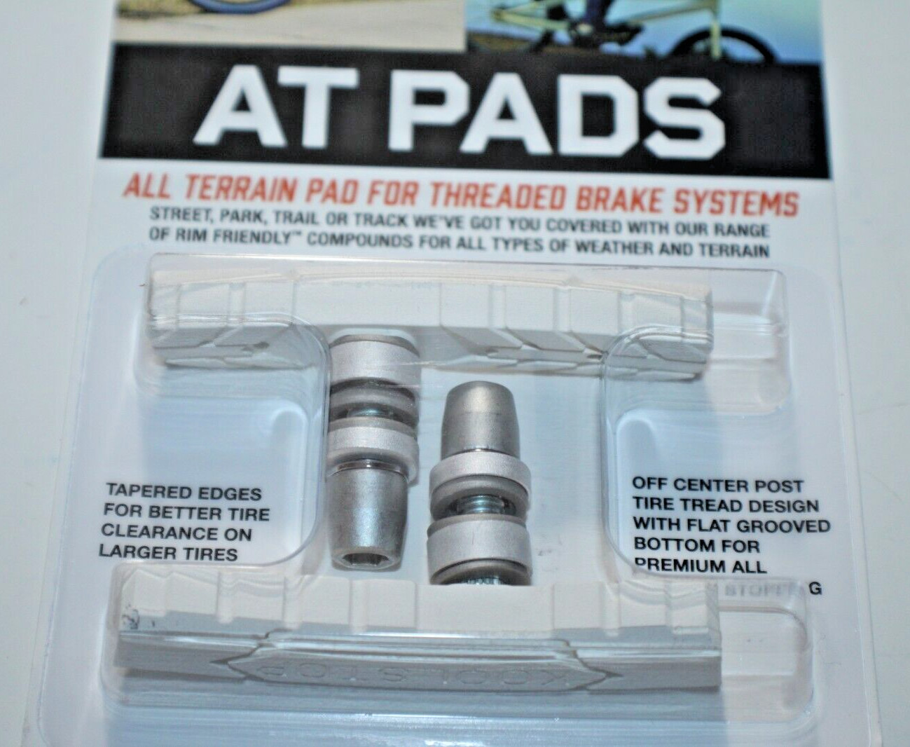 Kool-Stop AT Bike Brake Pad Set Front/Rear White KS-ATW Linear Rim Free Shipping