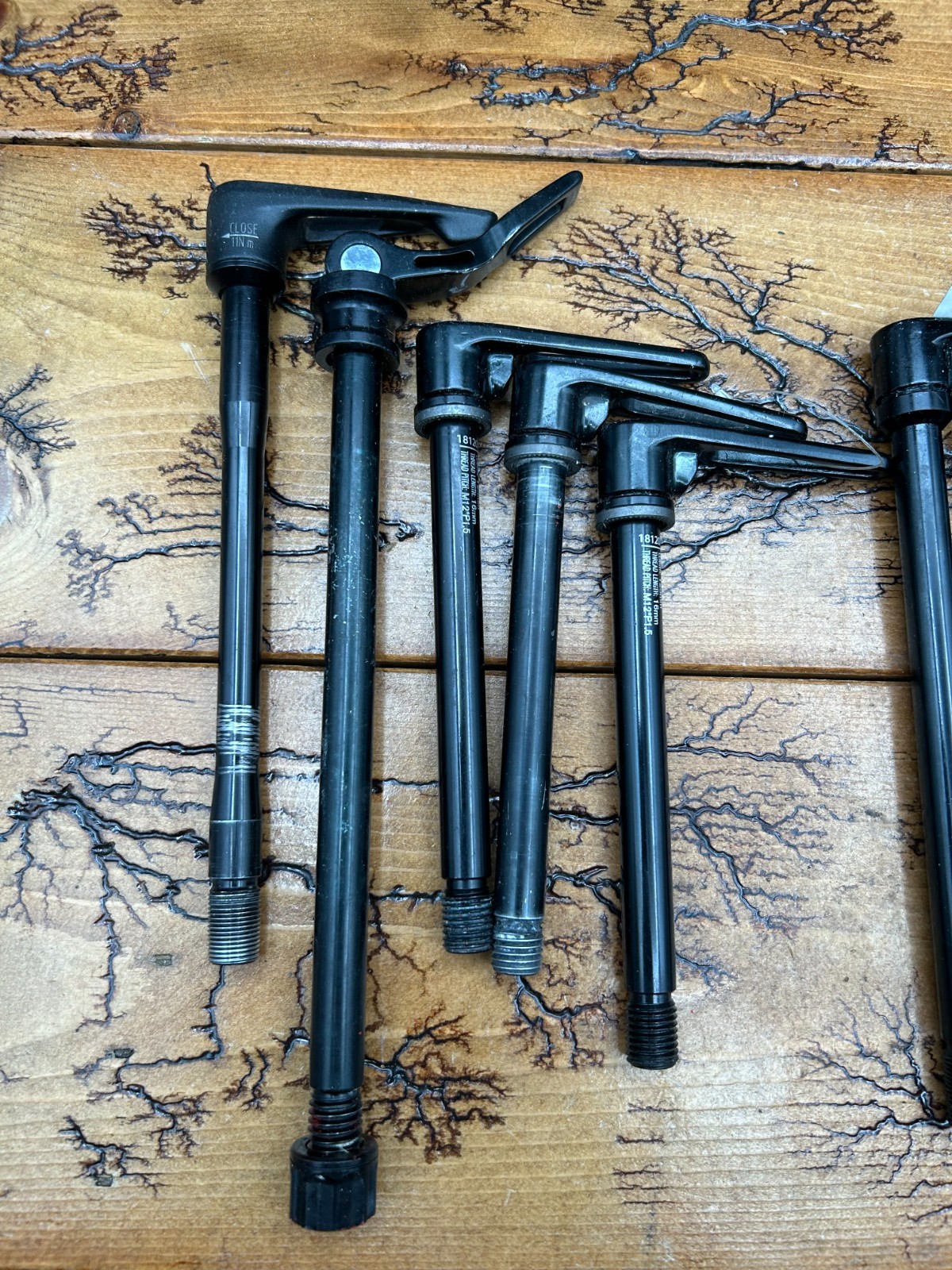 Lot of 10 Assorted Bicycle Thru Axles Front and Rears