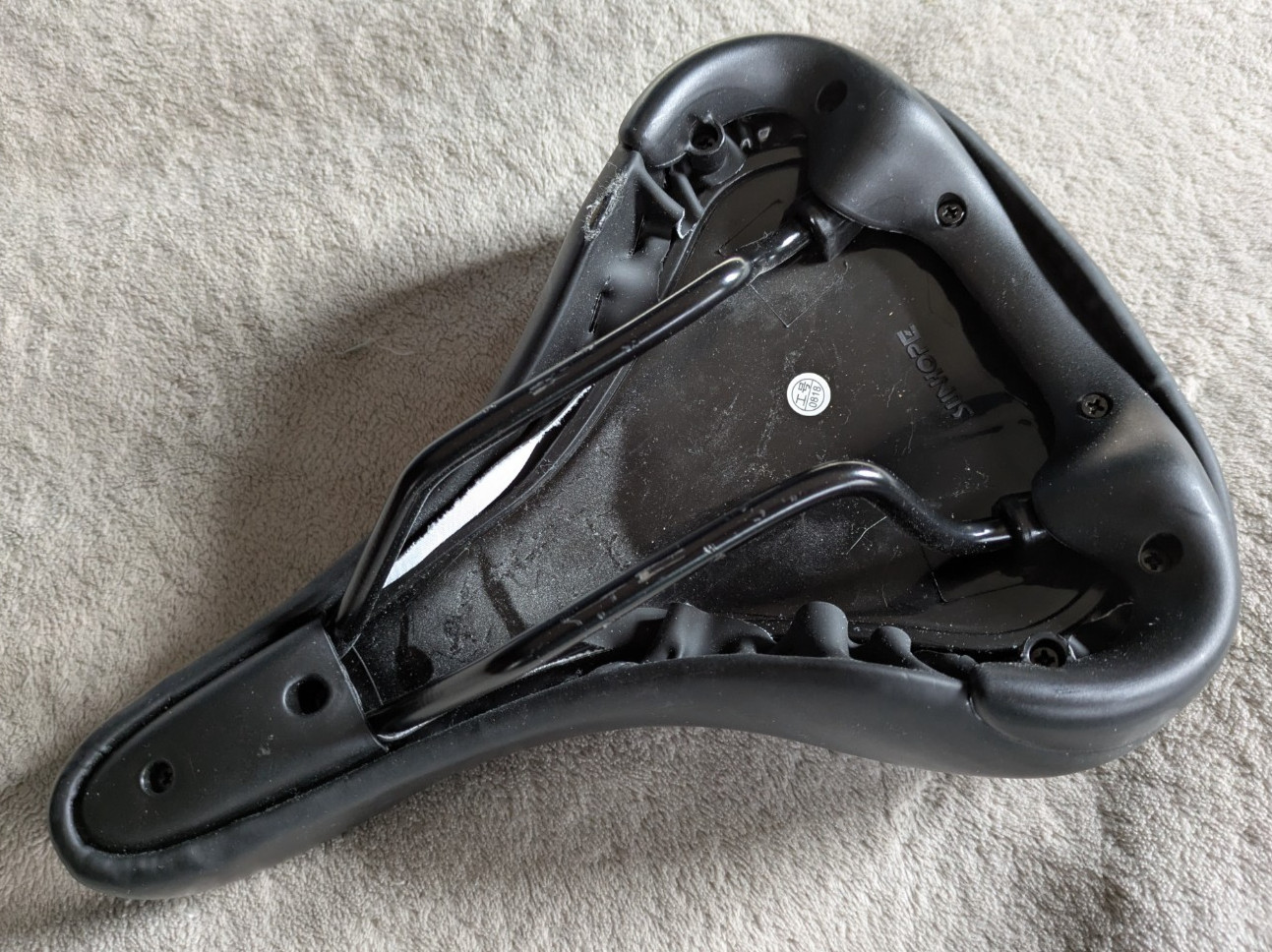 SUNHOPE Padded Wide Bicycle Saddle Seat Adult Unisex Sized Black