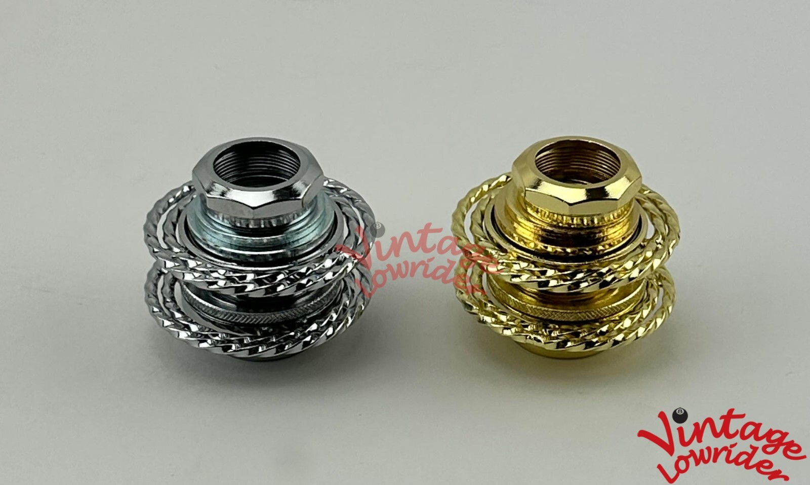 VINTAGE LOWRIDER 22.2MM BICYCLE COMPLETE DOUBLE SQUARE TWISTED BIKE HEADSET.