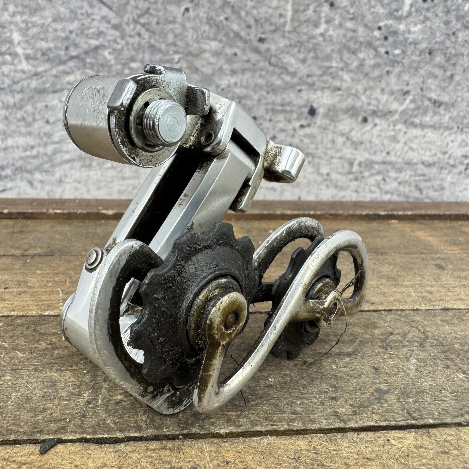 Vintage Shimano Crane Rear Derailleur Short Cage Bolt-On Silver 225g Japan 70s