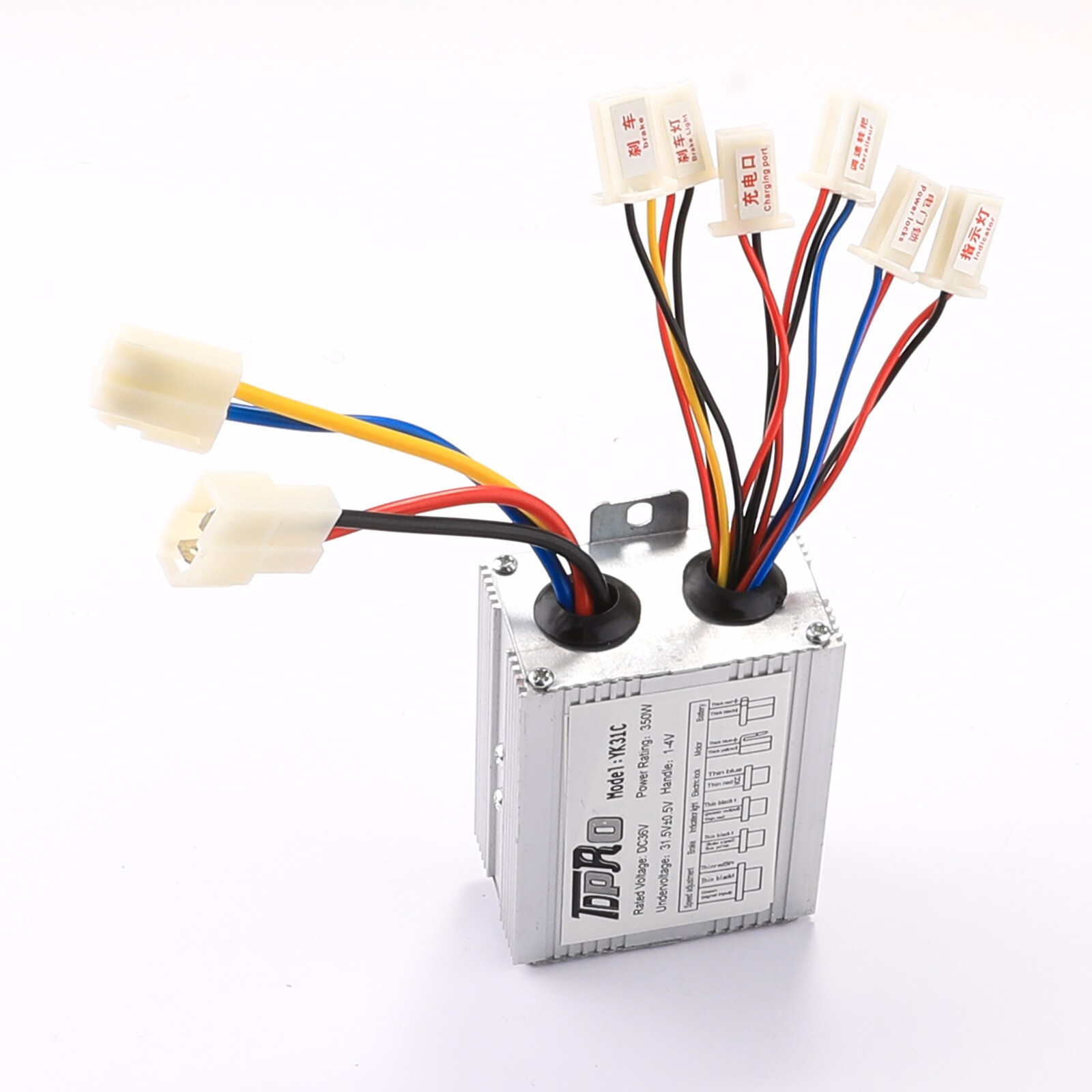 Electric Bike Scooter Go Kart Throttle Grips Brush 36V 350W Motor Controller Kit