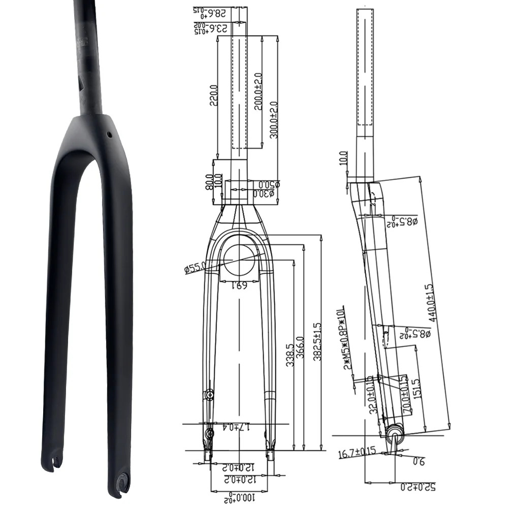Carbon Internal Cable Disc Brake Front Fork Gravel/Mountain/Road Bike Frok