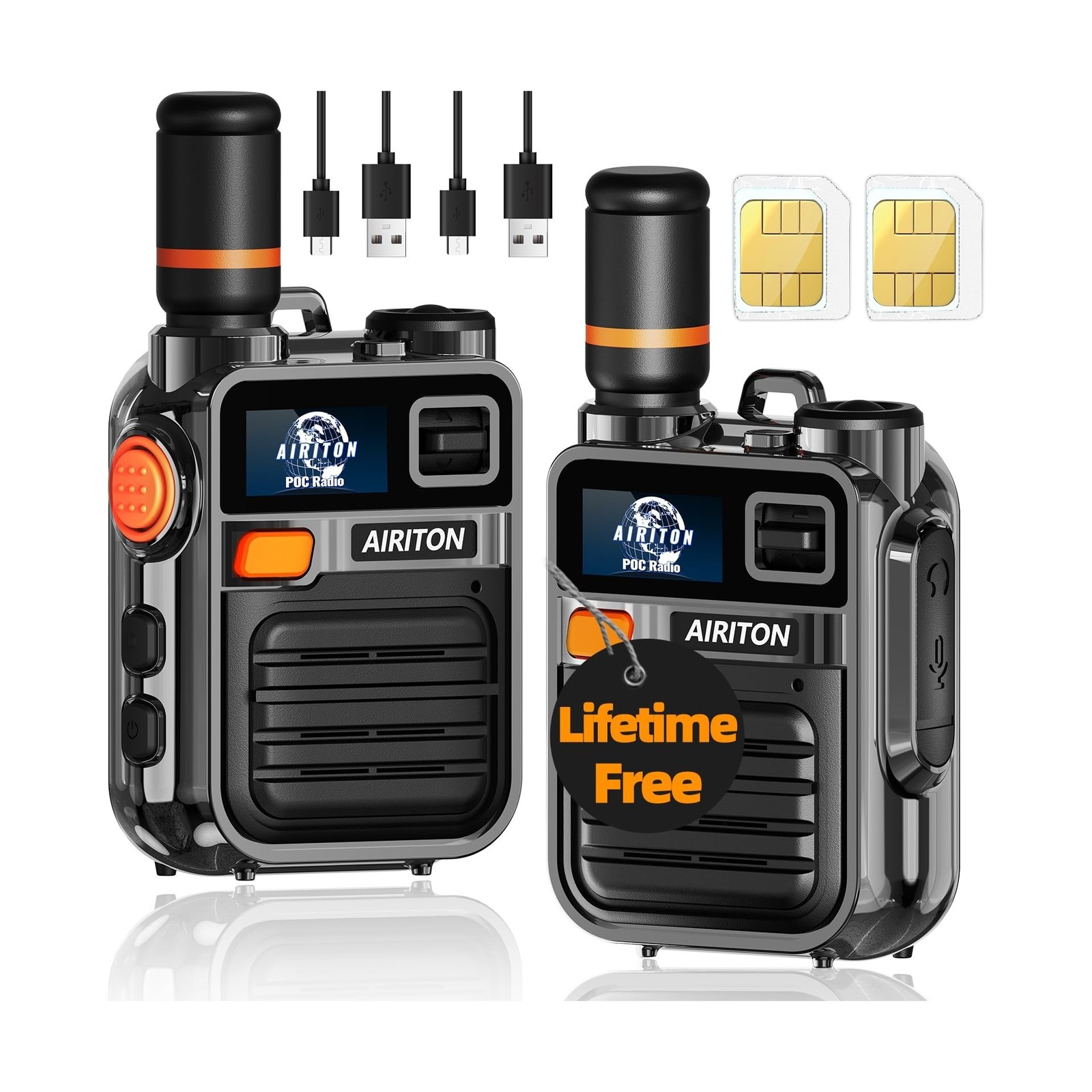 Airiton Long Range Walkie Talkies – 200 Channel LTE Radio