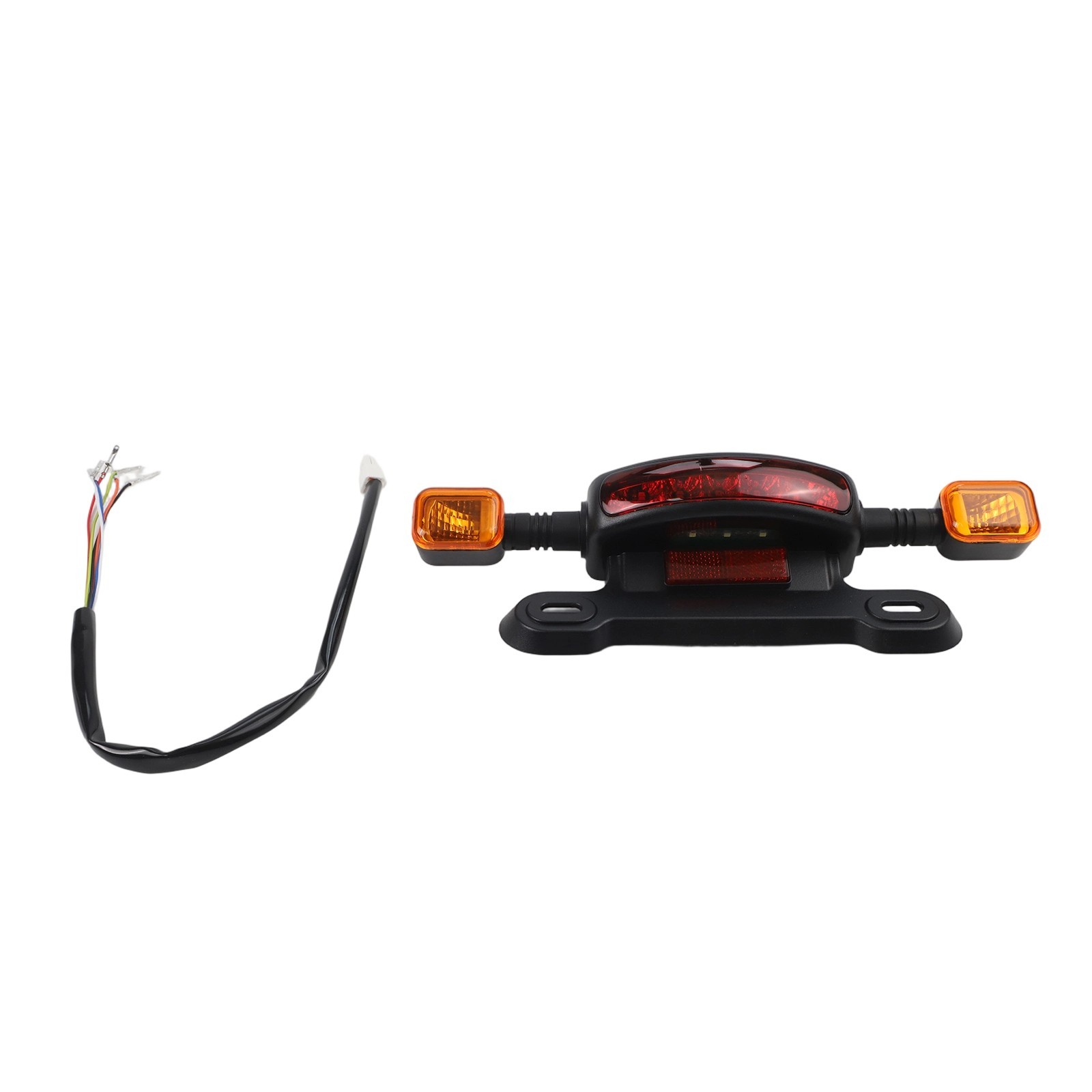 Electric Bicycle Taillight Assembly in Black and Yellow with 12V Support