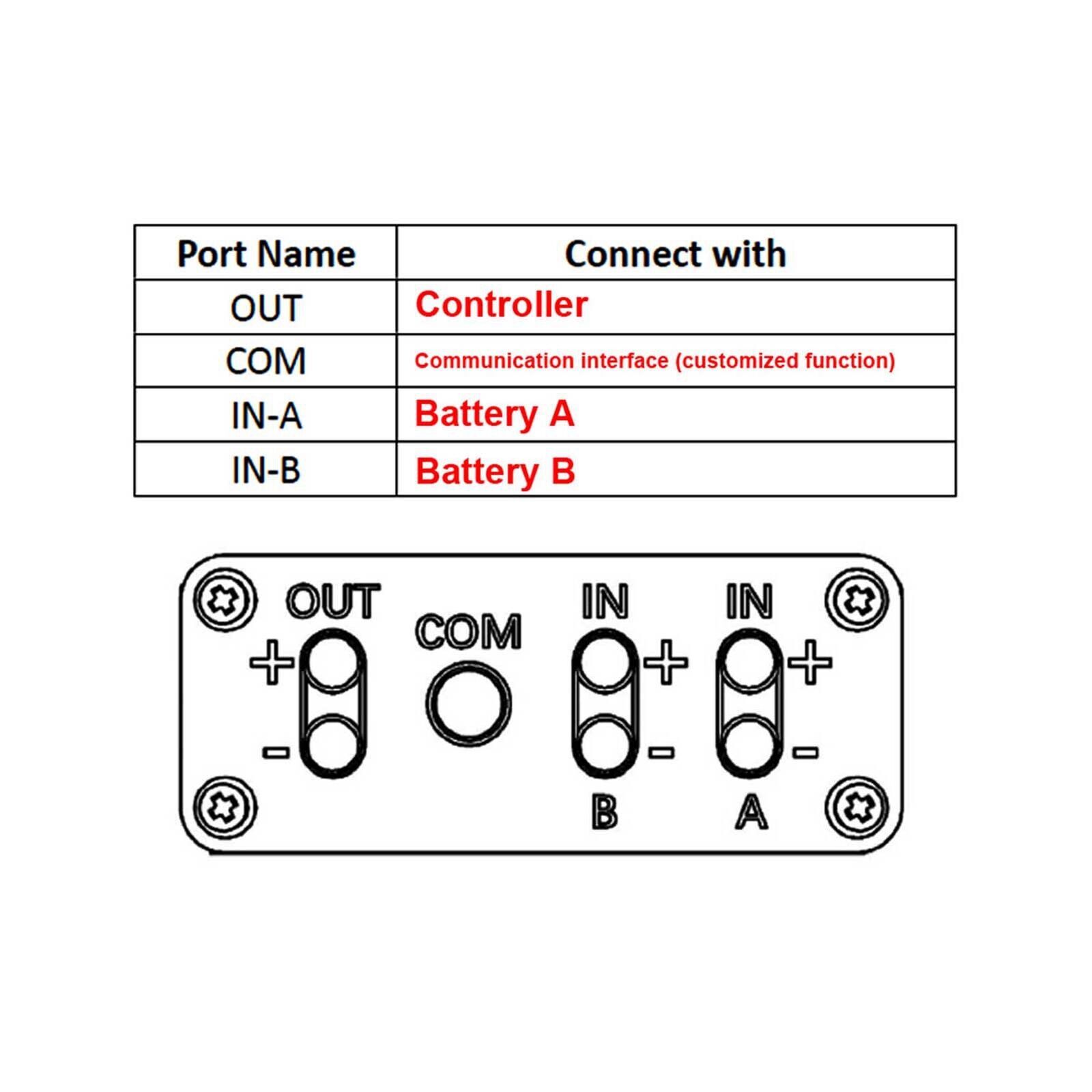 Dual Battery Connection Adapter Switcher For Increase Battery Capacity E-bike US