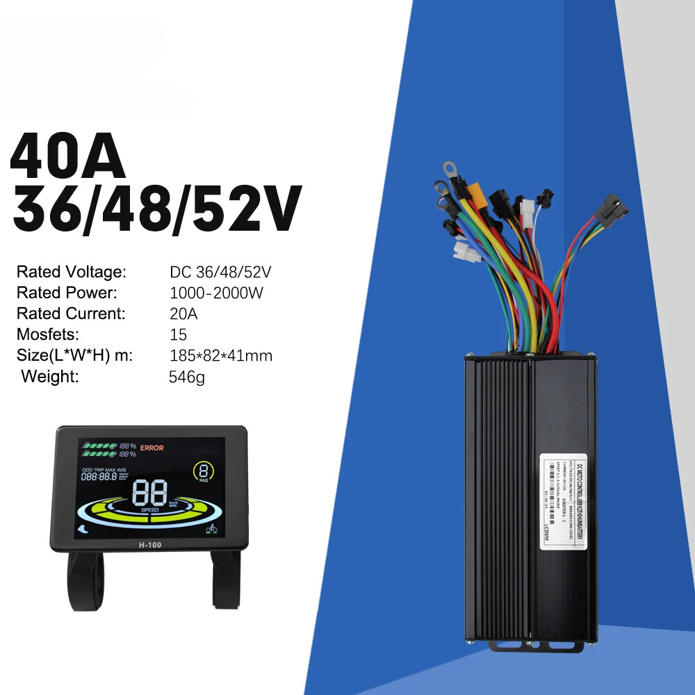 36/48/52V 40A 1000W-2000W 3 Mode Controller Electric Scooter with Display