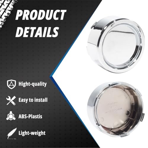 4 Pack 86 mm / 3.39 in Wheel Center Caps Kit, OD: 86 mm / 3.39 in, ID: 83 chome