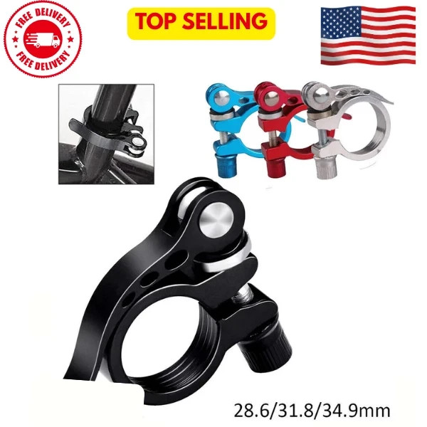 Bike Seatpost Clamp MTB Quick Release Seat Post Collar Aluminium Alloy 28.6 34.9