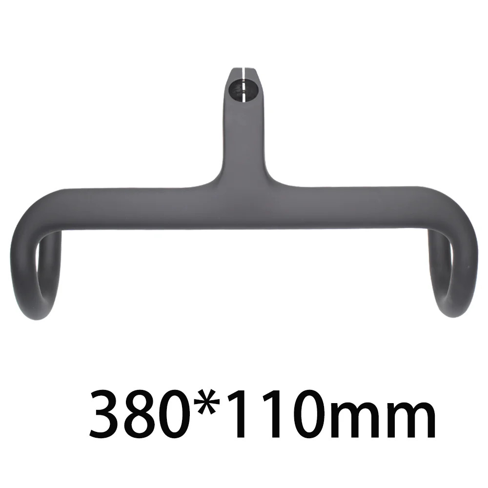 -17° Carbon Road Bike Integrated Drop Bar Supports Internal Cable Routing