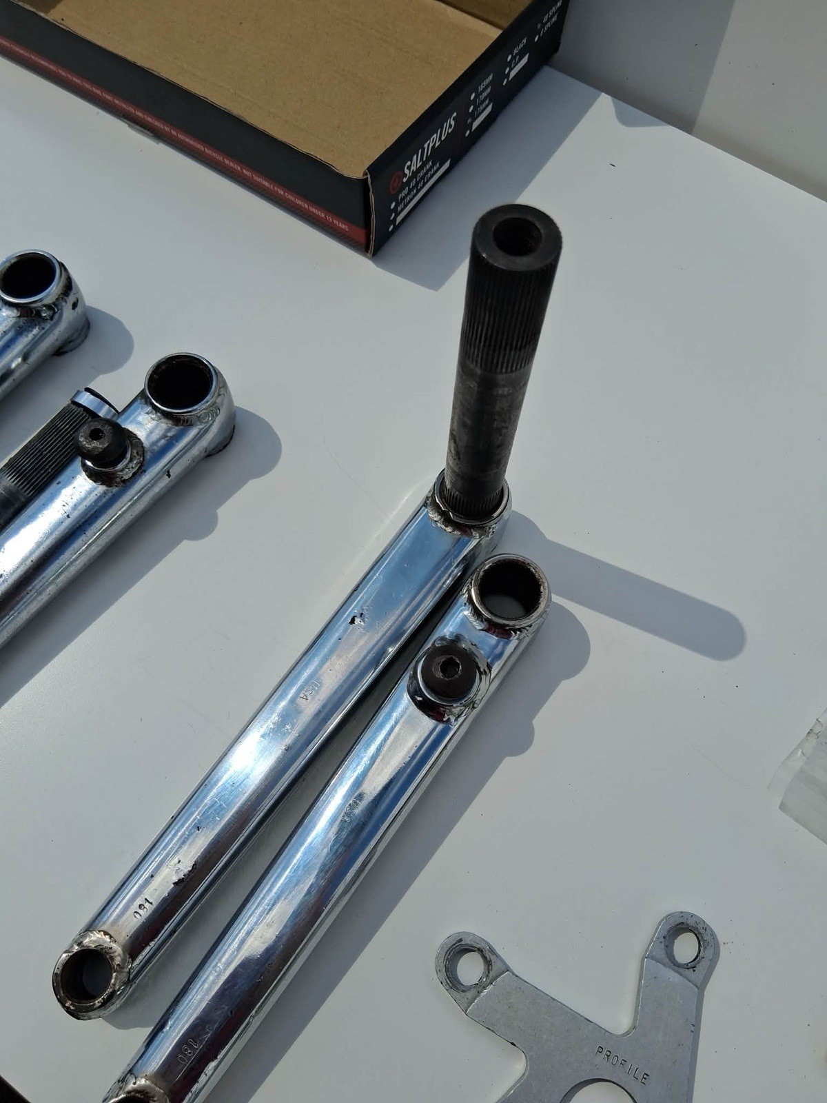 profile cranks unstamped rare 177mm and 180mm with extras