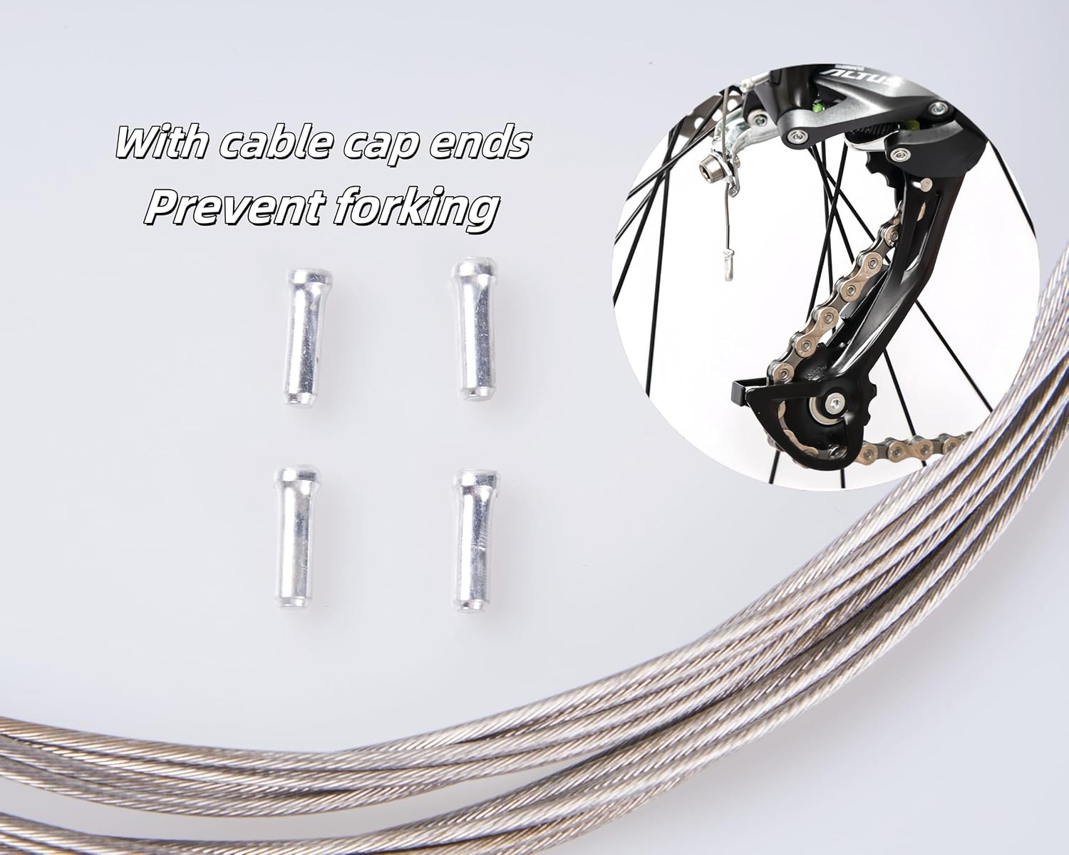 4 Pcs Road Bike Brake Cables,Stainless Steel Bike Brake Inner Cables,Universal R