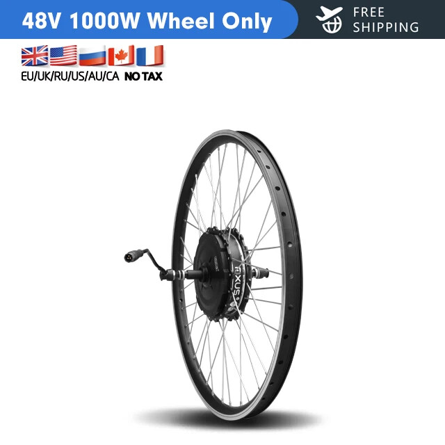 48V 1000W Ebike Motor Kit Rear Brushless Geared Hub Motor Wheel with LCD Display