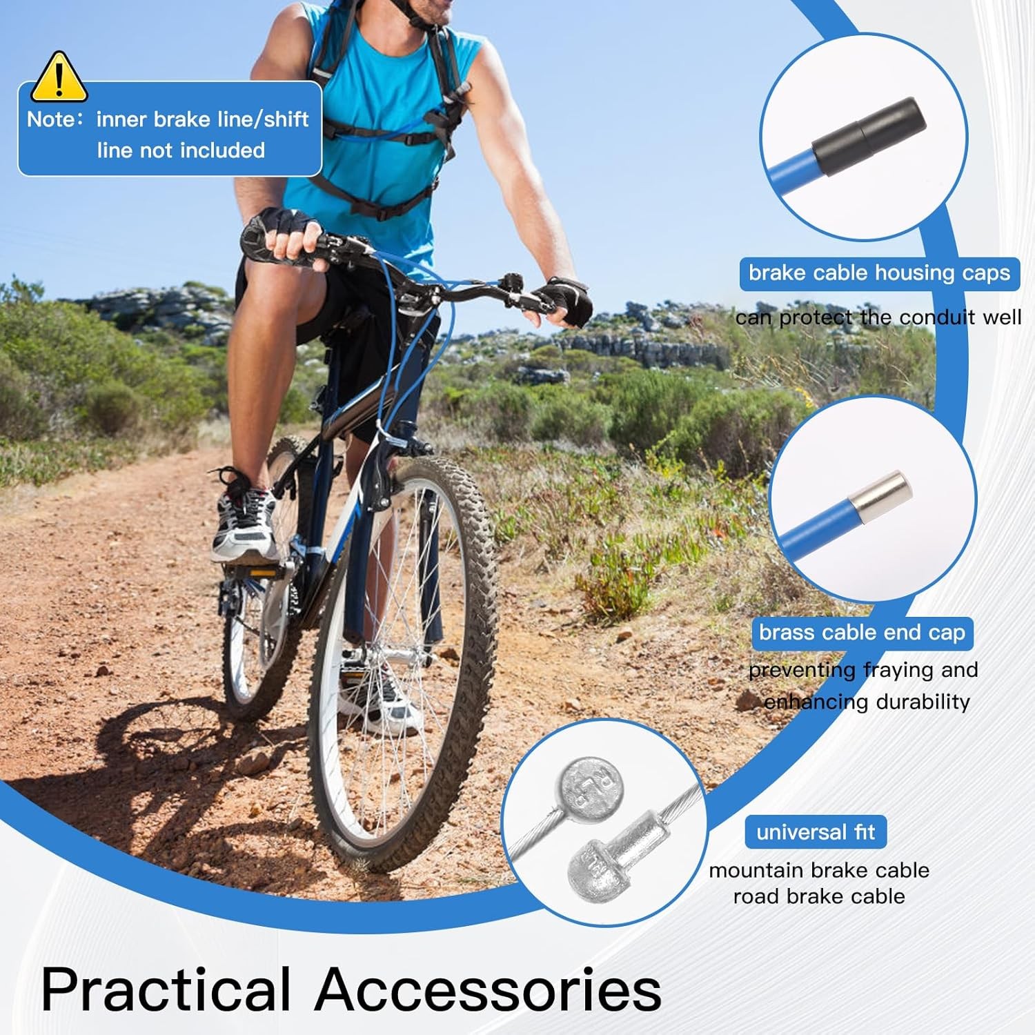 Universal Brake Cable Housing,5mm 3Meters,Lined Bicycle/Bike Brake Cable Housing