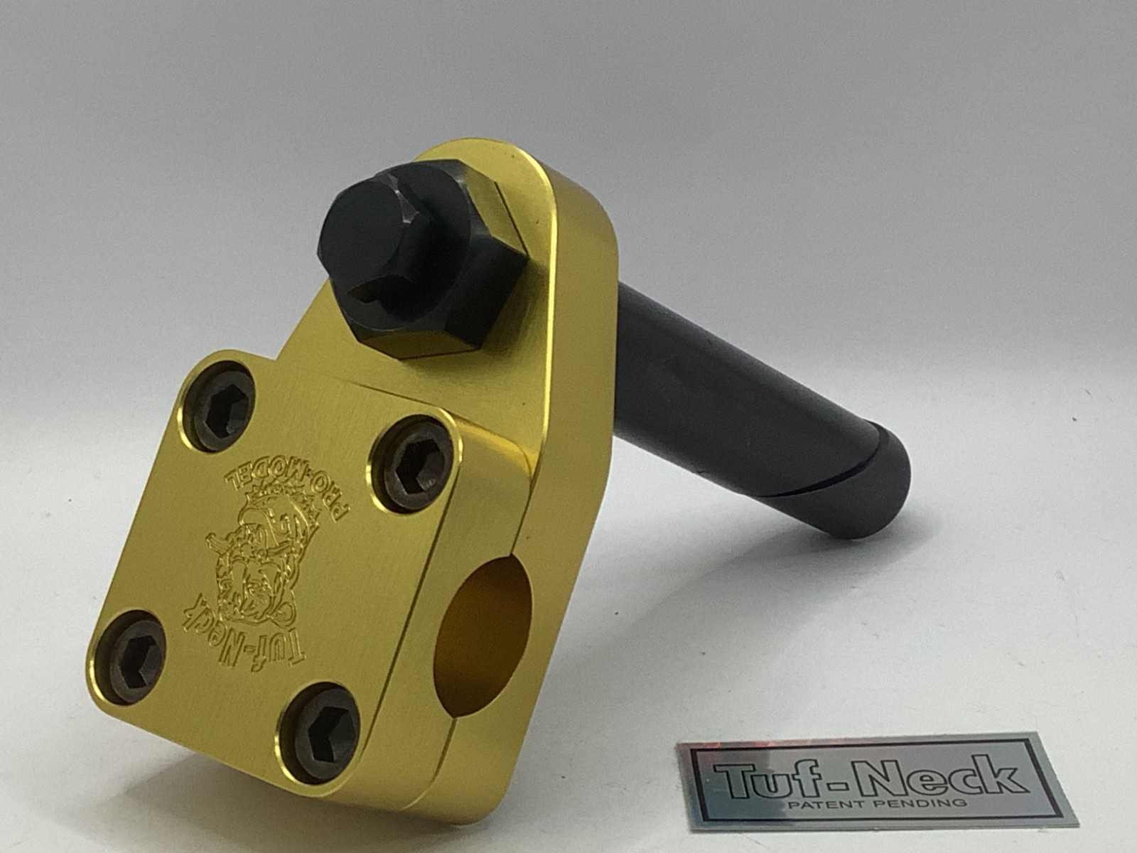 Gold 1″ Tuf-Neck Drunken Tiger Retro BMX Stem (20.6-21.1mm).