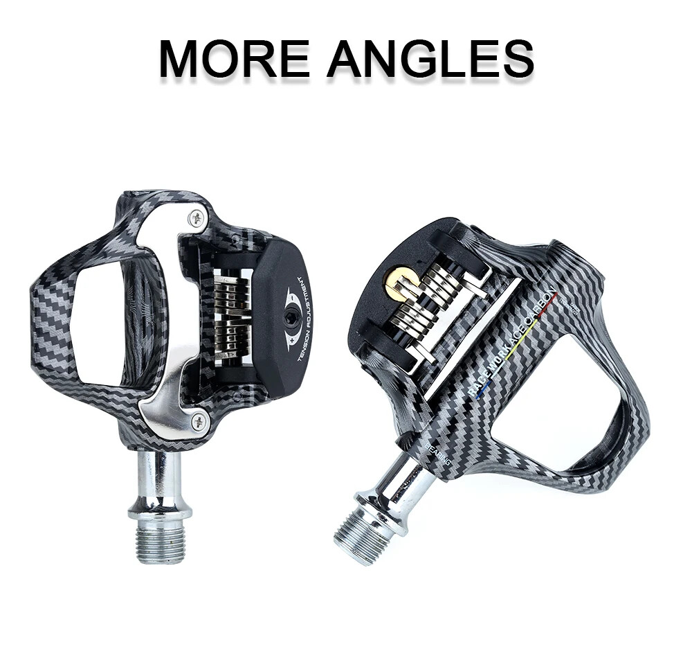 Road Racing Bicycle Footrest Cleat Pedal Carbon Fiber Footrest with Spd Clip