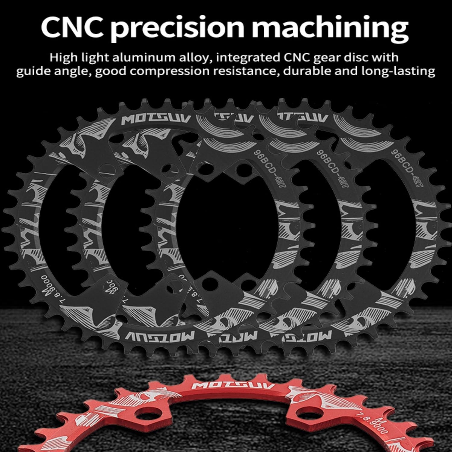 YBEKI 96 BCD Chainring CNC 7075T6 Aluminum 30T42T Narrow Wide Chainwheel | Mo…