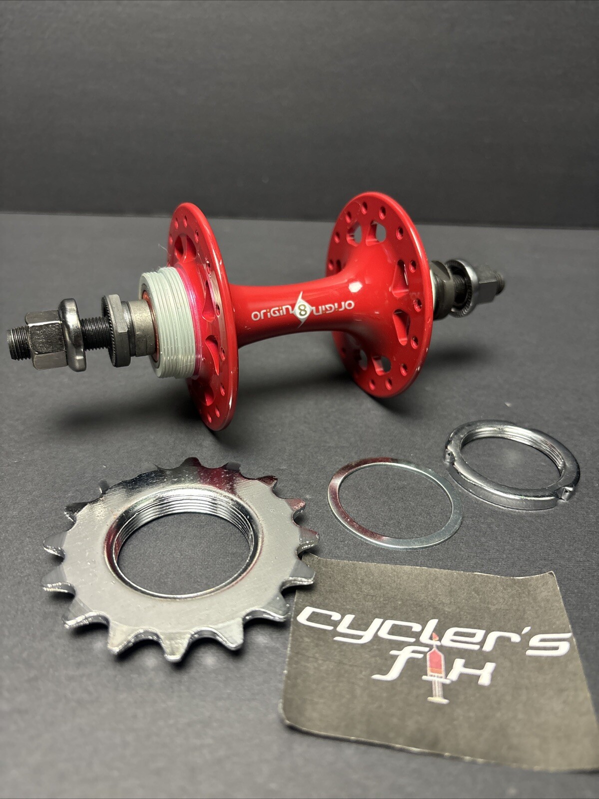 Origin8 32H Double Fixie Rear Sealed Hub High Flange Alloy Powder Coated Throne