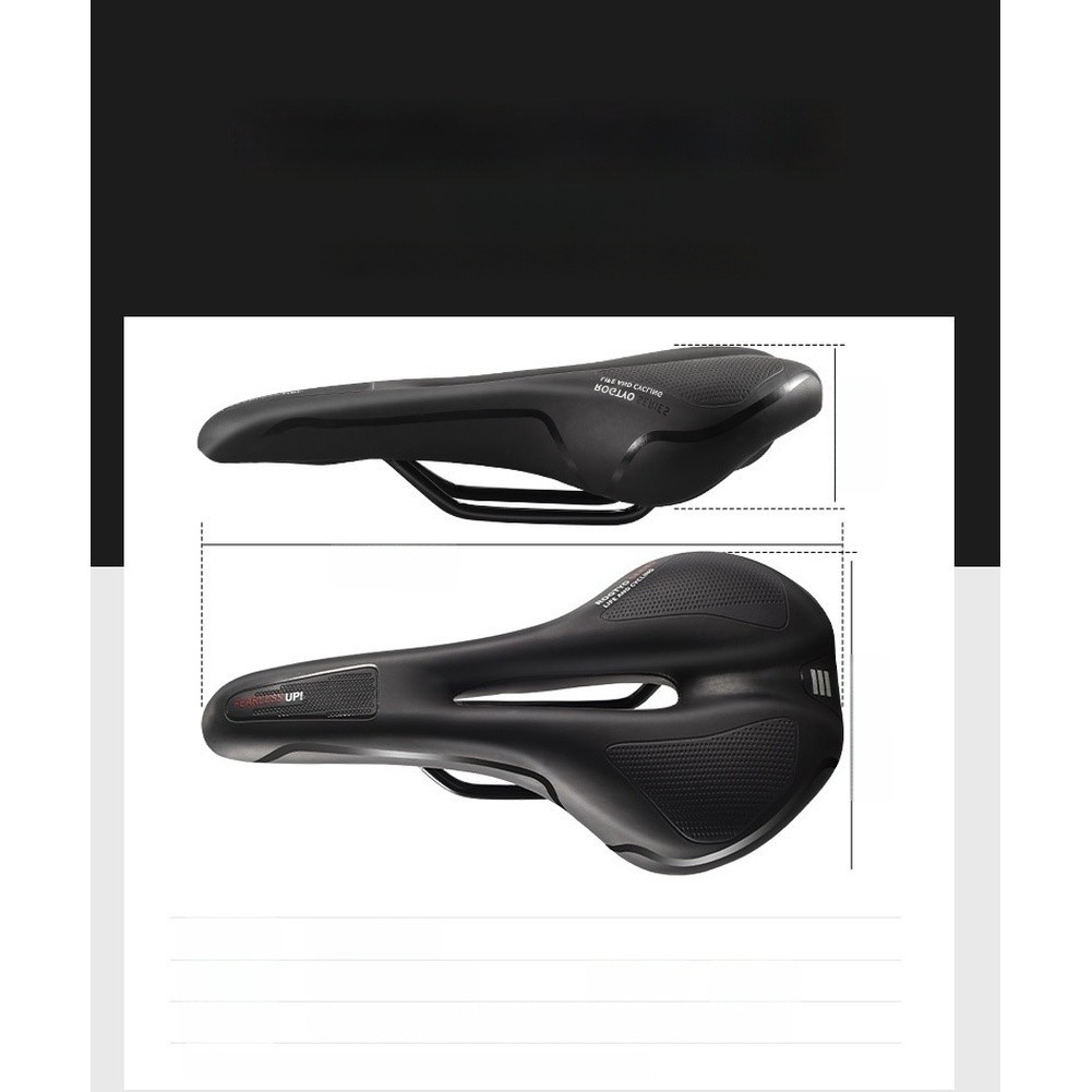 Ergonomic Mountain Bike Saddle 27 x 14.5 x 5cm with Wide Rear and Hollow Center