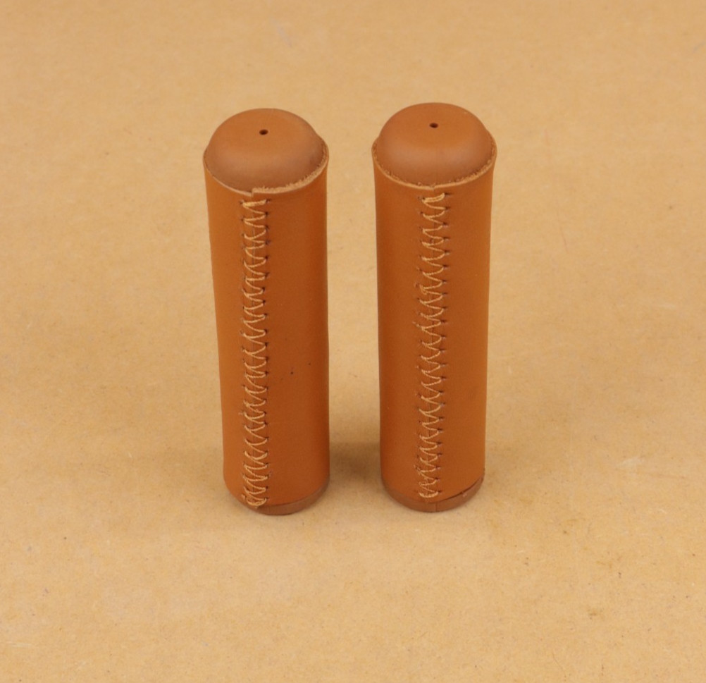 Brooks Natural Leather Covered Rubber Grips VLG105 – Honey, Vintage