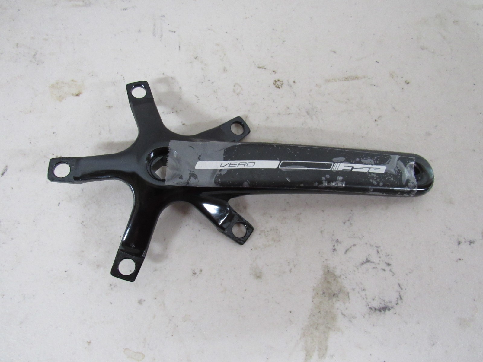FSA VERO Double Right Crank Arm 172.5mm for Square Taper BB No Chainrings Black