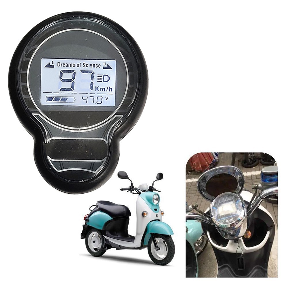 LCD Display Speedometer Screen For Ebike Electric Bike Scooter 48V 72V