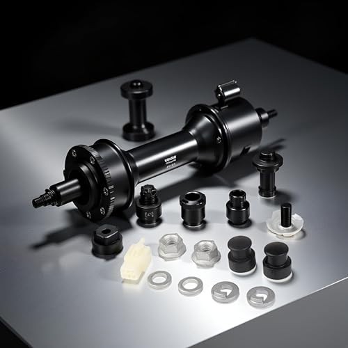 EBike Hub Motor Axle Kit, 12mm Shaft, Front Lock Nut with Washer and Cover, E…