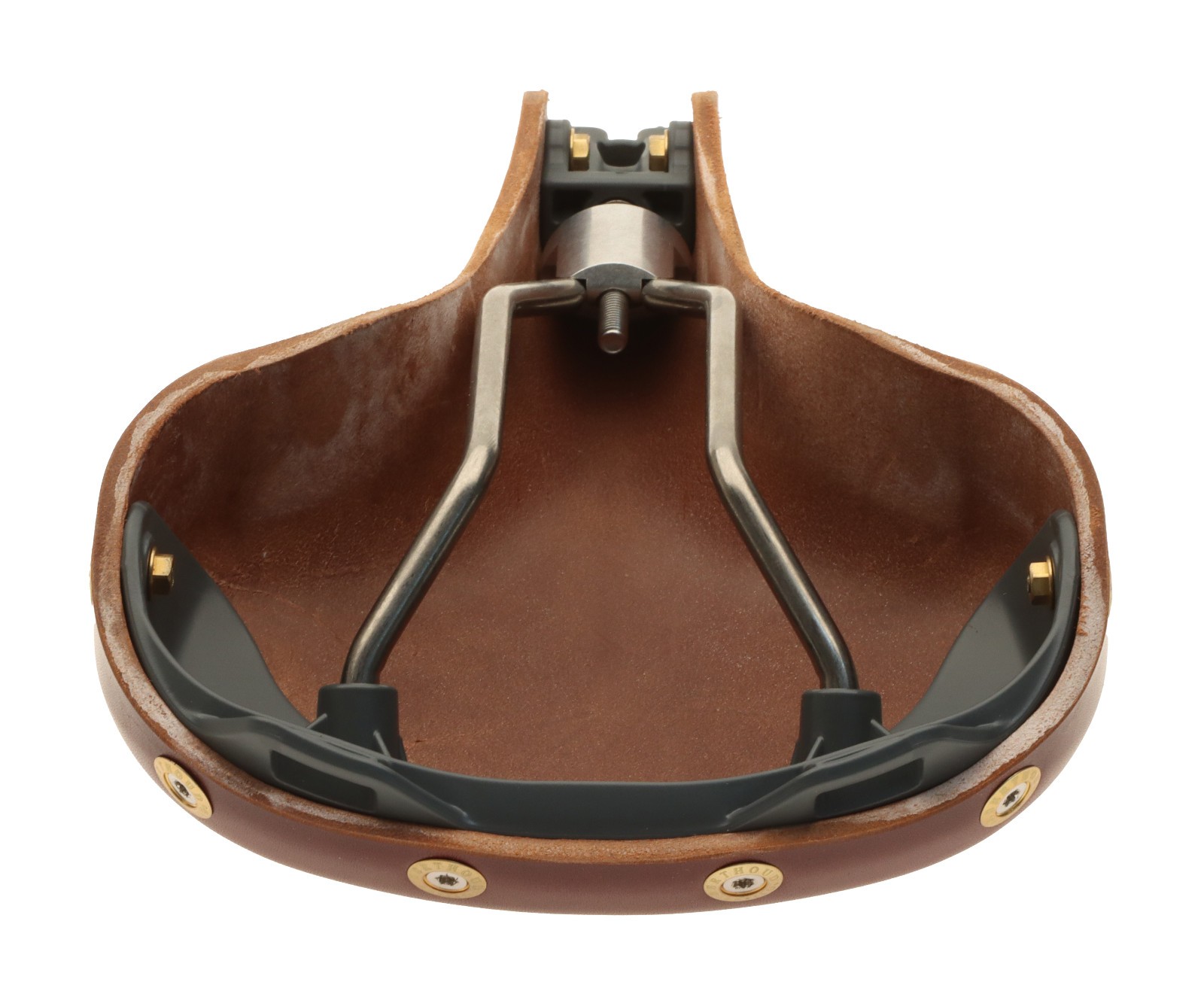 Gilles Berthoud Vars Saddle Titanium Rails Hard Leather Cover Brown NEW NOS