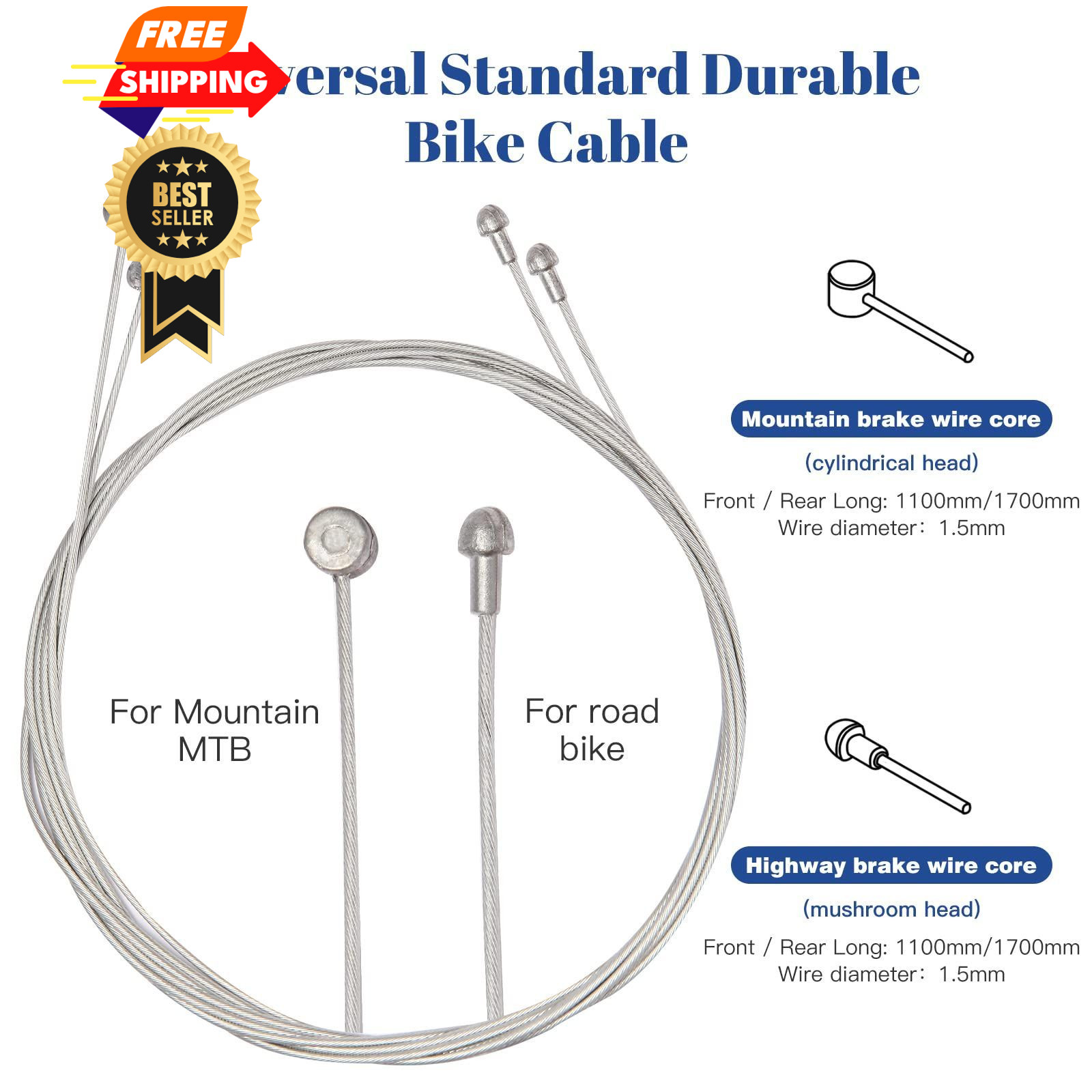 Universal Bike Brake Cable Housing Kit With 1 As shown in the picture, Black
