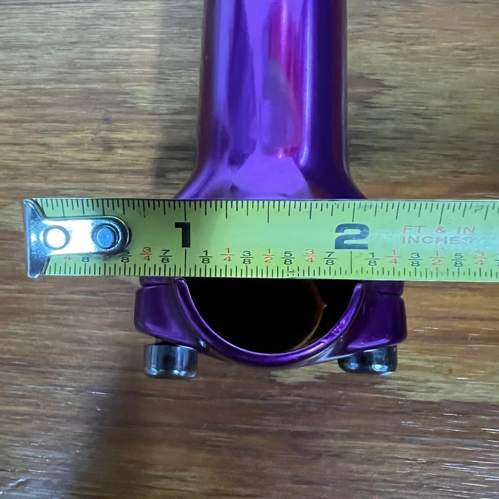 BICYCLE HANDLE BAR STEM FITS OLD SCHOOL MOUNTAIN BIKE 1990S PURPLE 21.1 NOS
