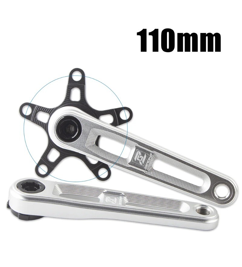 130/110BCD Road Folding Bike Hollow Tech Crankset 165/170/175mm with 5 Bolts