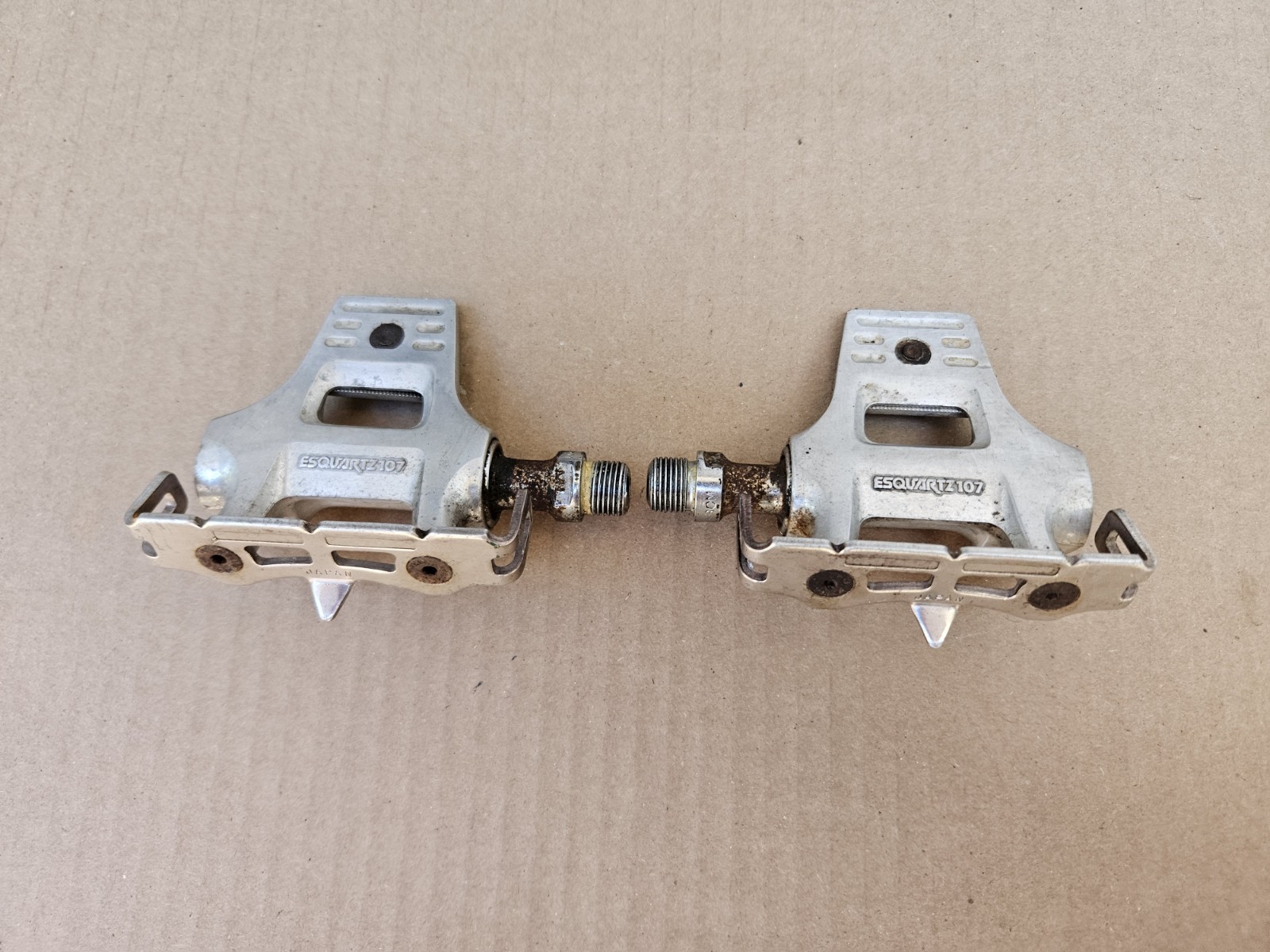 Vintage MKS Esquartz 107 Road Bike Platform Pedals Left Right Set 9/16″ Japan