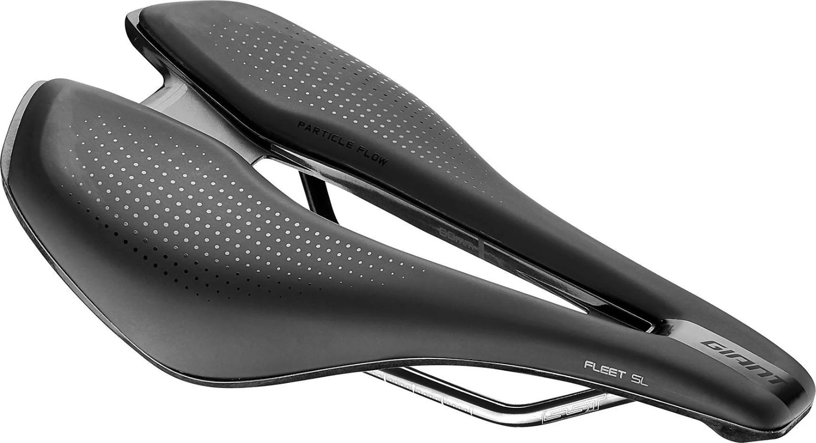 GIANT FLEET SL BLACK SADDLE 248X145MM SHORT NOSE CARBON COMPOSITE WEIGHT 222g